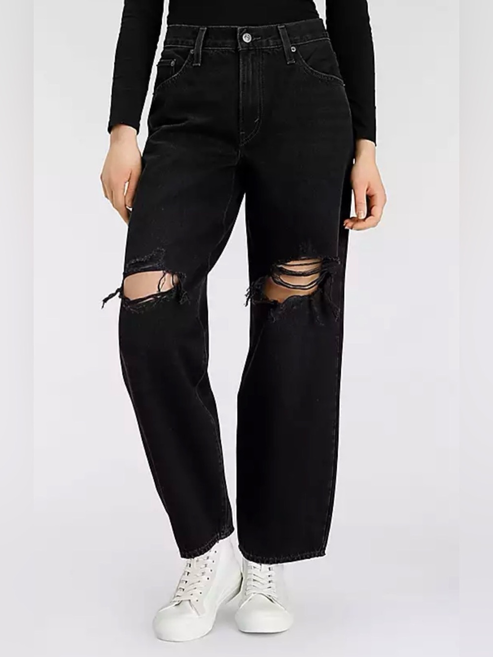 Levi’s Baggy Dad distressed Black Jeans
